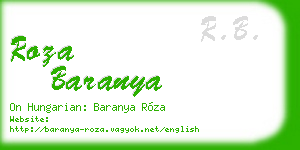 roza baranya business card